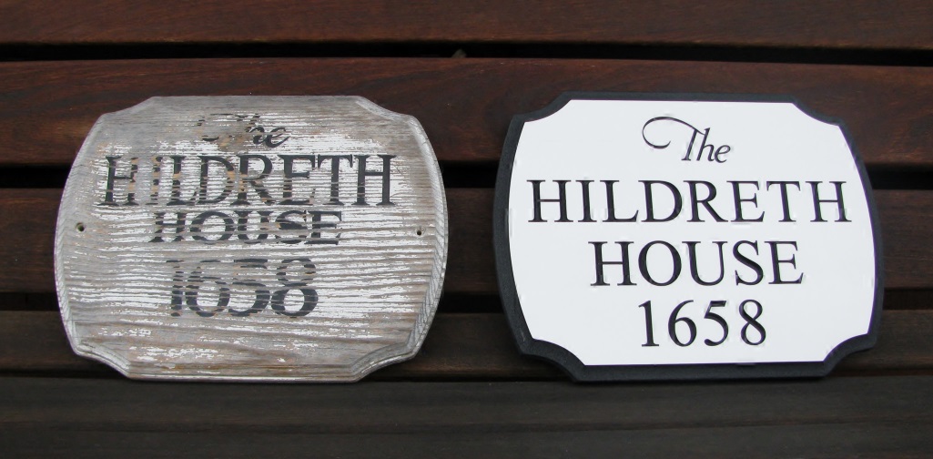 Hildreth House 1658 Creative Carved Signs