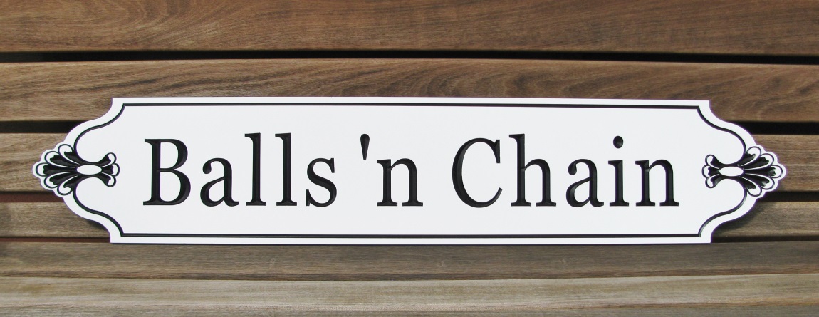 Sign Ball Chain Balls 'n Chain - Creative Carved Signs